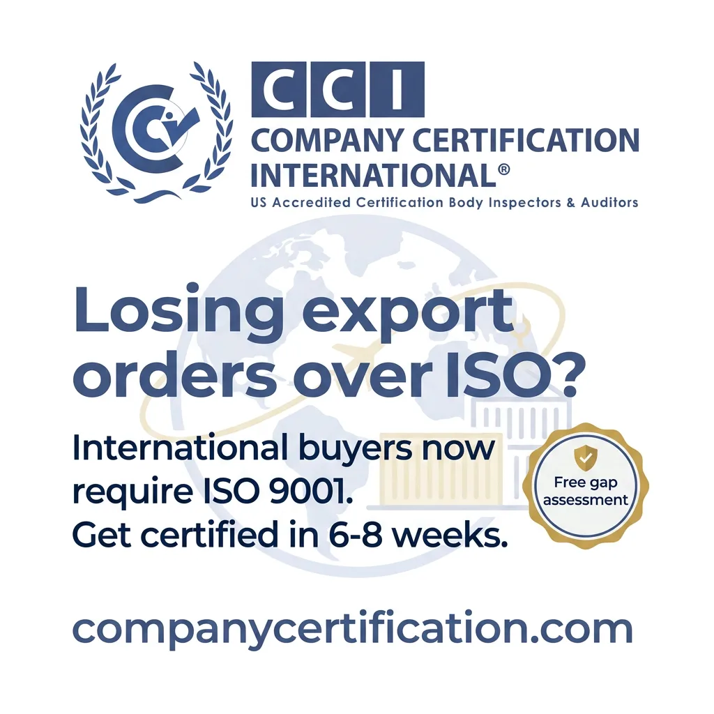 ISO 9001 certification for Pakistani exporters and manufacturers